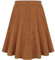 RITERA Plus Size Basic Versatile Stretchy Elastic Waist Flared Casual Mini Skater Rock/Pleated Plaid Skirt for Women XL-5XL, 08-Kaffeebraun, 4X-Groß