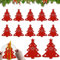 Udbrud Weihnachtsbaum Besteckhalter, 12 Stück Besteckhalter Weihnachten Filz Bestecktasche Tannenbaum Weihnachtsbesteckhalter Set für Messer Gabel Löffel Besteck Weihnachten Deko