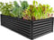 YITAHOME Outdoor Hochbeet Metall 240x120x60cm, Hochbeete-Kit aus Verdicktem Zink-Aluminium-Magnesium-Edelstahl-Metall Hochbeete für Garten mit Sicherheitsgummi für Gemüse, Blumen und Früchte (Schwarz)
