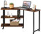 COSTWAY L-förmiger Beistelltisch mit Rollen, Sofatisch mit 3 Ablagen, PC-Tisch, multifunktionaler Laptoptisch, Computertisch, Snacktisch für Zuhause, 360° drehbar, Industrie-Design