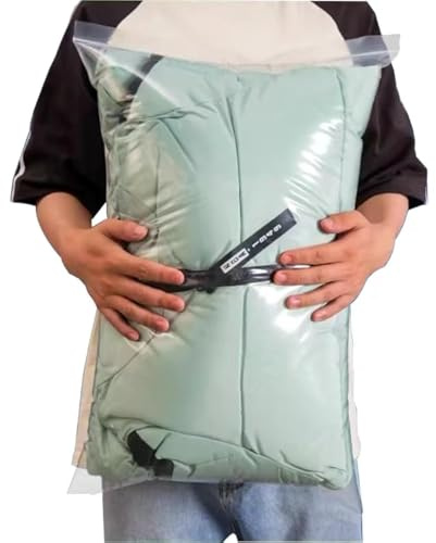 ATB-Foger 30Pcs Travel Clothes Storage Bags Clear Zip Lock Resealable Large Plastic Luggage Pouch For Clothes, Storage, Towels and Organising 40 x 50cm