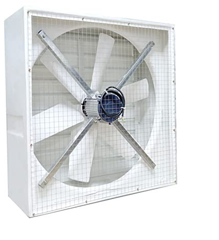 Exhaust Fan Shutter Exhaust Fan Wall Mounted, FRP High Speed Extractor Fan, Automatic Shutter, Ventilation Fan for Garage,Greenhouse,Attic,Shed, White Ventilation Extractor Vent Fans ( Size : 122cm )