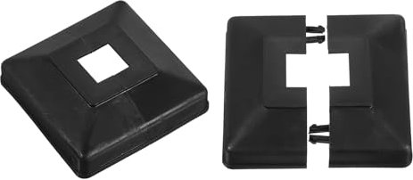 QUARKZMAN Pfostensockel, 2 Stück 20x20mm/0,8x0,8 Kunststoff-Spaltsockelabdeckung für Zaun, Treppengeländer, Veranda, 88x88mm/3,46x3,46 (insgesamt)