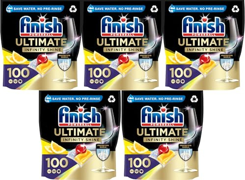 Finish Ultimate Infinity Shine Dishwasher Tablets, LEMON Scented
