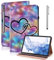 GLANDOTU Case for Samsung Galaxy Tab S10 Ultra/S9 Ultra/S8 Ultra 14.6 inch (SM-X926B/X910/X916/X918/X900/X906),Multi-View Slim Pattern Tablet Case with Stand for Samsung Tab S9 Ultra -Two hearts