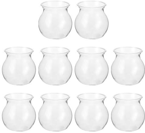 VANZACK Hyacinth Vase, 10pcs Small Clear Vase Hyacinth Bulb Vase Decorative Bud Flower Vase for Home Decor Living Room Wedding Table Decorations Centerpieces