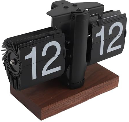 Retro-Flip-Uhr Digitale Klappuhr, Klappuhr, Vintage-Schreibtischuhr, Retro-Klappuhr, Batteriebetriebene Digitale Klappuhr Mit Interner Zahnradbetriebener Uhr, Klapp-Digitaluhr Mit Rutschfester Basis