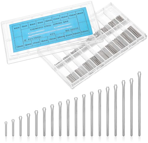 Giantree Lot de 360 goupilles pour bracelet de montre 0,9 mm - En acier inoxydable - Avec boîte de rangement - Goupilles de sécurité - Accessoires de montre - Goupilles de bracelet de montre - Kit de