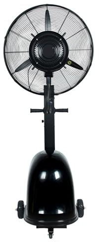 Ventilatore Nebulizzatore Serbatoio Dell'acqua da 42 Litri/11 Galloni, Ventilatore con Nebulizzatore Acqua, Ventilatore da Terra per Officina Palestra Garage Patio (260 W, 650 Mm/25,6 Pollici)