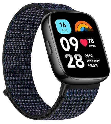 TumCez Cinturino in Nylon Compatibile con Xiaomi Redmi Watch 3 Active - Sportivo di Ricambio Regolabile per Donna Uomo