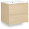 Homestyle4u 2792, Badmöbel Set mit Waschbecken 2teilig hängend, Waschbeckenunterschrank Waschtisch mit Unterschrank 60 cm, Badezimmer
