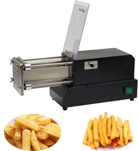 Coupe-Frites électrique, Coupe-Frites en Acier Inoxydable, Coupe-Frites Vertical en Acier Inoxydable, Coupe-Frites Professionnel et Domestique, trancheuse de Pommes de Terre électrique