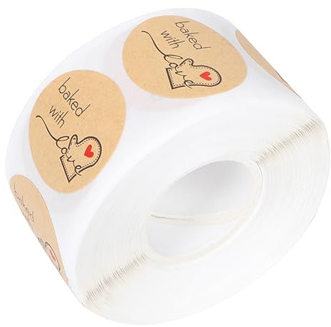 STOBOK 1 runder Aufkleber aus Kraftpapier Maschine selbstklebender DIY-Aufkleber klebrig vintage sticker retro sticker Geschenkaufkleber Verpackungsetikett backen