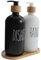 HAPINARY 1set Refillable Soap Dispenser Pump Lotion Storage Bottles and Tray for Bathroom Kitchen Organization