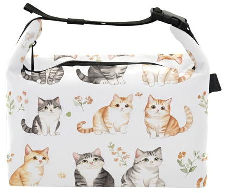 ZRWLUCKY - Borse isolate portatili per adulti e gatti, colore bianco e grigio