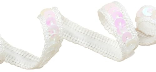Paillettenband 12mm Glitzerband 25M Paillettenborte Zierband DIY Nähen | Die glänzenden Pailletten verleihen Kleidung, Accessoires und Dekorationen eine besondere Optik.