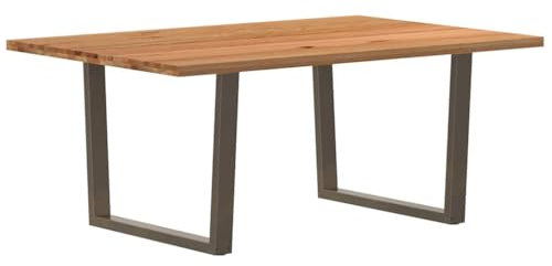vidaXL Esstisch 180x120x74 cm Massivholz Eiche Rechteckig, Küchentisch, Restauranttisch, Tisch Restaurant, Esszimmertisch, Bistrotisch, Schreibtisch