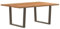 vidaXL Esstisch 180x120x74 cm Massivholz Eiche Rechteckig, Küchentisch, Restauranttisch, Tisch Restaurant, Esszimmertisch, Bistrotisch, Schreibtisch