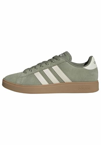 adidas Herren Grand Court Base 00s Shoes, Tent Green/Off white/GUM10, 45 1/3 EU