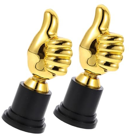 Toddmomy 1 Satz Tolle Trophäe Kindergarten Blau Aufkleber Daumen Hoch Trophäe Belohnung Pokale Für Pokal Für Kreativer Trophäenpokal Plastik 2 Stück