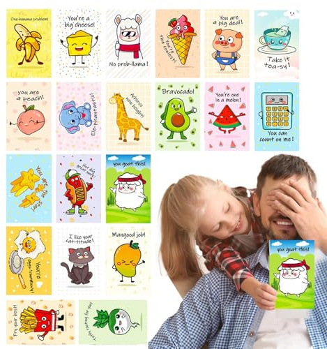 GkgWuxf Kinderpostkarten Mit 20 Lustigen Comic-Motiven | 20x Cartoon-Design Postkarten - Lustige Niedliche Motive Partyzubehör Für Freunde Kinder Schüler & Lehrer