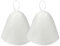 2 Pcs Natural Felt Sauna Hat, Ergonomi Felted Sauna Cap, Heat Dry Headrest Steam Bath Sauna Accessories for Women and Men (White)