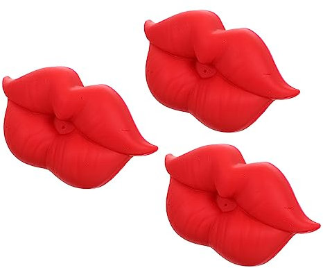 HAMPPLIES 3pezzi Silicone Lip Shaped Pacifiers Divertenti e Creativi Ciucci Per Ragazzo Ragazza Strumento Di Comfort Per Infanti Massaggio Gengive Facili Da Afferrare