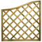 LoviStore Pannello Grigliato Sagomato in Legno Impregnato 90X90cm, Grigliato in Legno, Rete a Griglia per Siepi, Edera, Terrazzi, Balconi, Giardini (Arco 1/2 Omega)
