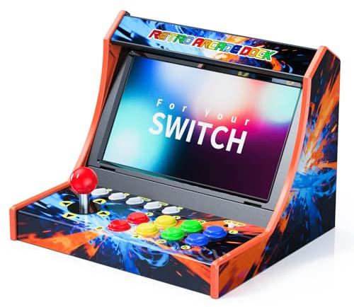 Switch Arcade Stick for Switch and Switch 2 Console, Retro Arcade Machine with Screenshot Button (Screen Not Included)