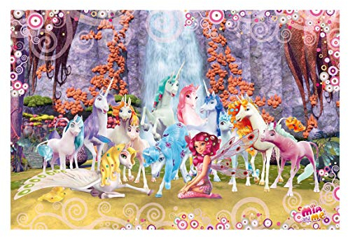 Kindertapete - Mia and Me - Mia und Onchao mit den Einhörnern von Centopia - Vlies Fototapete Premium Breit, Größe HxB: 225cm x 336cm