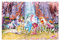 Kindertapete - Mia and Me - Mia und Onchao mit den Einhörnern von Centopia - Vlies Fototapete Premium Breit, Größe HxB: 225cm x 336cm