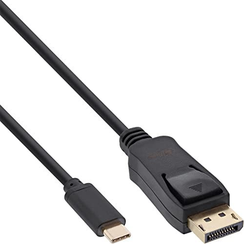InLine 64122 2m USB C DisplayPort Noir câble vidéo et adaptateur