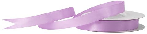Satinband 12mm x 25m Rolle - FARBAUSWAHL in 3/6/12/18/25/38/50/75/100mm - farbecht & waschbar - Schleifenband für Hochzeit - Geschenkband zum Verpacken Dekorieren Basteln - Helllila 430