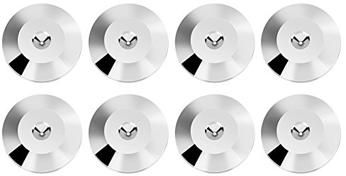 Zerone 8 Pcs 25 x 4 mm Universel en cuivre Enceinte Pointes Coussinets Haut-Parleur Chocs Base Pad Isolation Support Pieds Cône Base Tapis de Sol Disc