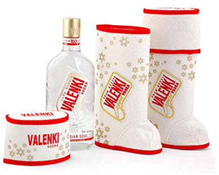 Vodka Valenki Gold 0,5L 40% Vol. russischer Wodka in Geschenkverpackung Valenok