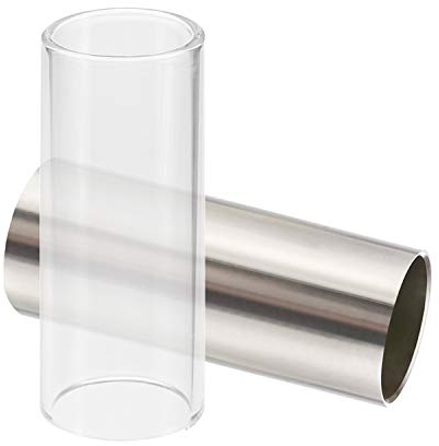 Slide Gitarre Set, XCOZU Anti-Pain Knuckle Protection Cover Slide Guitar 2 Stücke Gitarren Slider Glas und Gitarre Steel Slide, für Anfänger und Profis in Box für Gitarre, Bass