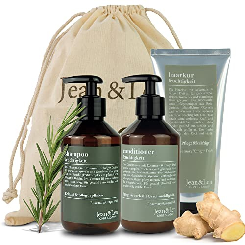 Jean & Len Haarpflege Set Rosemary & Ginger, 2 x 300 ml + 1 x 200 ml