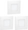 ledscom.de 3 Stück LED Treppenlicht/Wandeinbauleuchte FEX für innen und außen, eckig, weiß, 85 x 85mm, blau