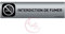 AUA SIGNALETIQUE - Plaque Aluminium brossé imprimé AluSign DARK - 200x50 mm - Double Face adhésif au dos (Interdiction de fumer)