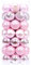 Sea Team 46-Pack Christmas Ball Ornaments with Strings, 30mm/1.18 Mini Size Baubles, Shatterproof Plastic Christmas Bulbs, Hanging Decorations for Xmas Tree, Holiday, Wedding, Party, Pink