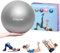 Cikyner Gymnastikball Klein, 23-25 cm Soft Pilates Ball mit aufblasbarem Strohhalm für Pilates, Yoga, Ganzkörpertraining, Verbesserung des Gleichgewichts zu Hause im Fitnessstudio und im Büro