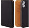 VISOUL iPhone 12 Pro Max Hülle, Handyhülle [Carbon Leder] [RFID Schutz] [Schützt vor Stoß] [Standfunktion] [Kartenfach] [Magnet],TPU Handytasche für iPhone 12 Pro Max Gelb-T