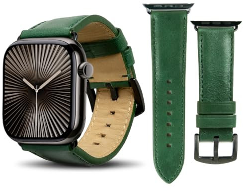 Alto Leather Band Compatible with Apple Watch Band 49mm 44mm 45mm 42mm, Classic Handmade Premium Italian Aniline Full Grain Leather Replacement Strap for Women Men, iWatch Bands for Apple Watch Ultra