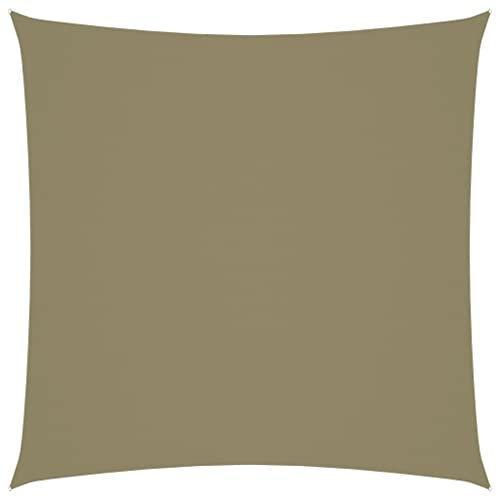 vidaXL Sonnensegel Wasserfest Sonnenschutz Windschutz Sonnendach UV Schutz Garten Terrasse Balkon Oxford-Gewebe Quadratisch 2,5x2,5m Beige