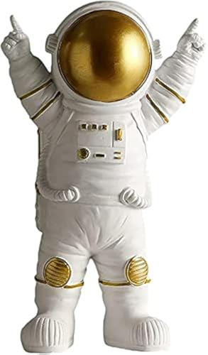 Joylern Spaceman Statue Astronaut Figur Harz Raumfahrer Modell Ornament Astronaut Skulptur für Home Office Desktop Tischplatte Dekoration - Gold Victory