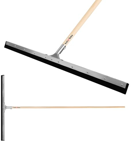 KOTARBAU® Escurresuelos con escobilla de Espuma 90 cm, Rasqueta de Aluminio con Mango de Madera, Limpiador de Suelo, Extractor de Agua, Deslizador de Agua, Rastrillo para Suelos, Limpiacristales