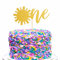 Sun One Birthday Cake Toppers - Gold Glitter Baby First Birthday Cake Topper, Sun 1st Birthday Cake Topper for Smash Cake/Baby Shower/Photo Booth Props Decor, You Are My Sunshine Cake Decoration