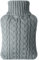 Vicloon Bouillotte Eau Chaude,2L Bouteille D'eau Chaude,Bouillotte Peluche Eau Chaude,Aide à fournir Les Plus de Chaleur et de Confort,Idéal Les Journées Hivers (Tricot Gris Clair)