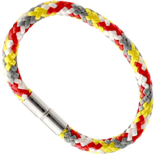ZISANO Switch Braccialetti – Diversi colori e dimensioni – Corda nautica da uomo – Chiusura magnetica – Bracciale Chakra in acciaio inox – Gioielli da donna per donne, S, Poliestere