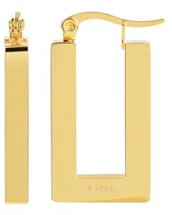 Akzent Wasserfeste Edelstahl Ohrringe Creolen Damen in Gold, 100% Wasserfest & Hautverträglich